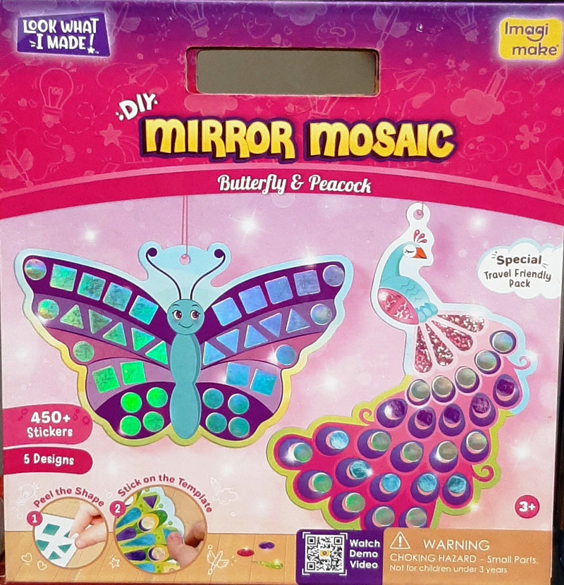 IMAGI MAKE MM02MIRROR MOSAIC BUTTERFLY & PEACOCK