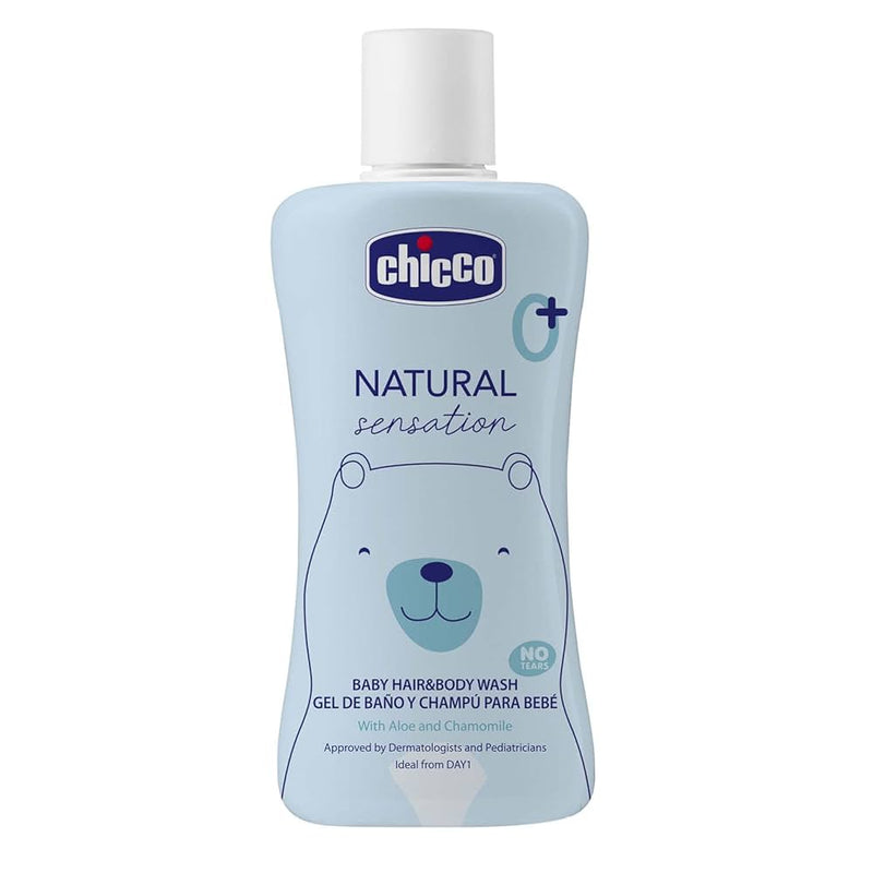 CHICCO NATURAL BABY HAIR & BODY WASH 200ML