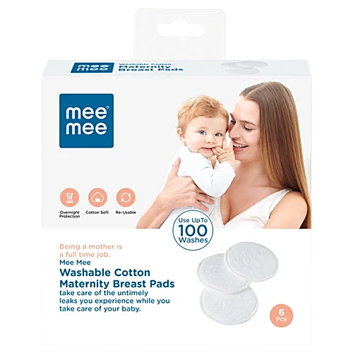 MM-3730A WASABLE COTTON BREAST PADS 6PC
