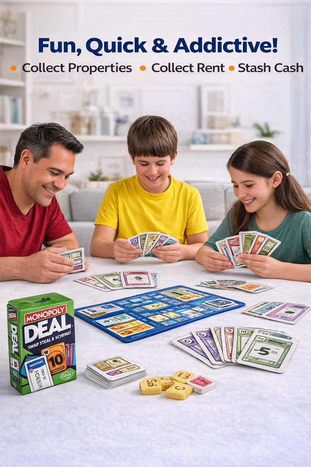 MONOPOLY DEAL G0351 SWAP,STEAL & SCHEME