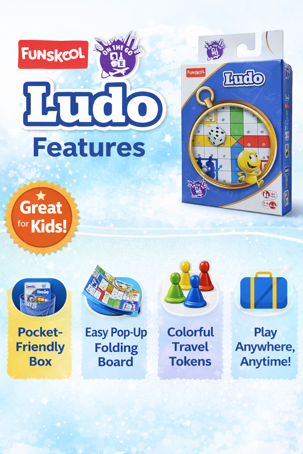 FUNSKOOL 9632400 LUDO TRAVEL