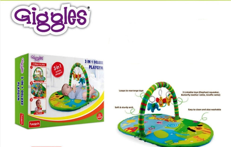 GIGGLES 9949300 3IN1 DELUXE PLAYGYM GREEN