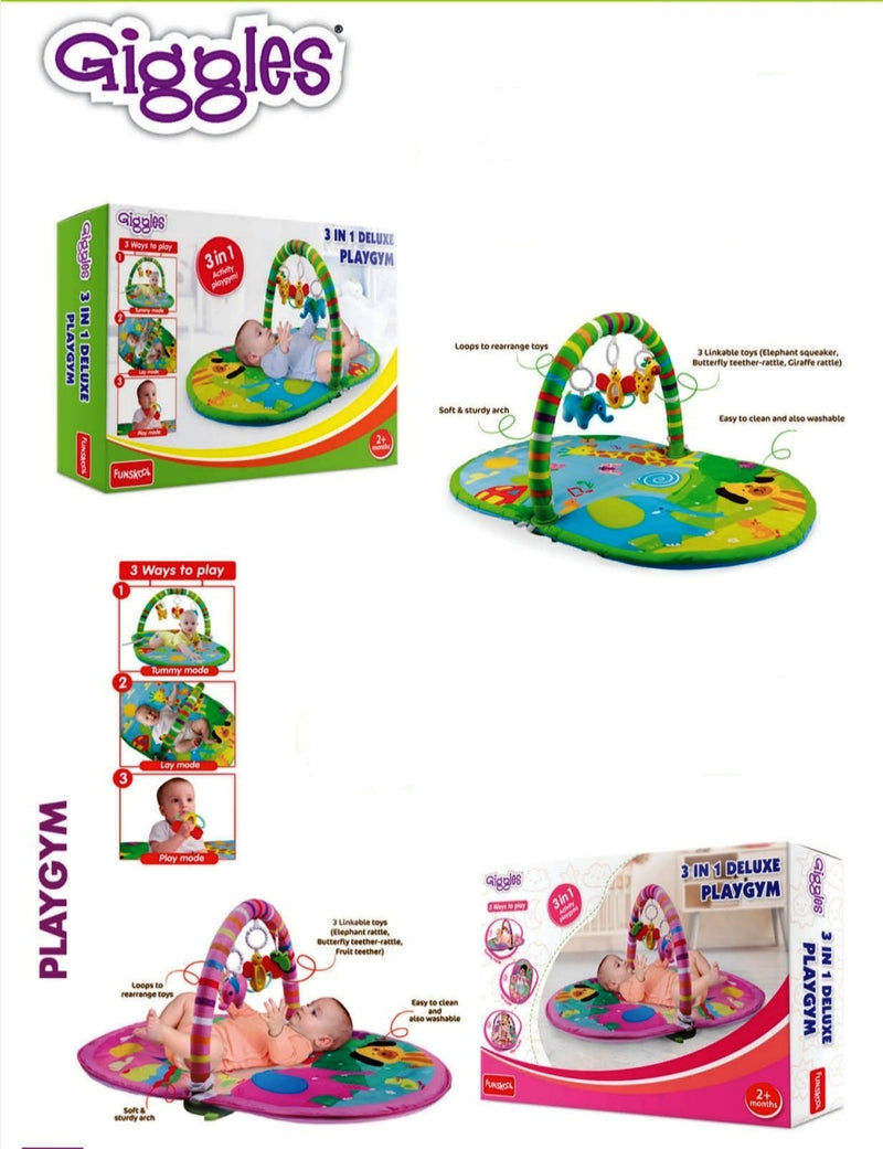 GIGGLES 9949400 3IN1 DELUXE PINK PLAYGYM