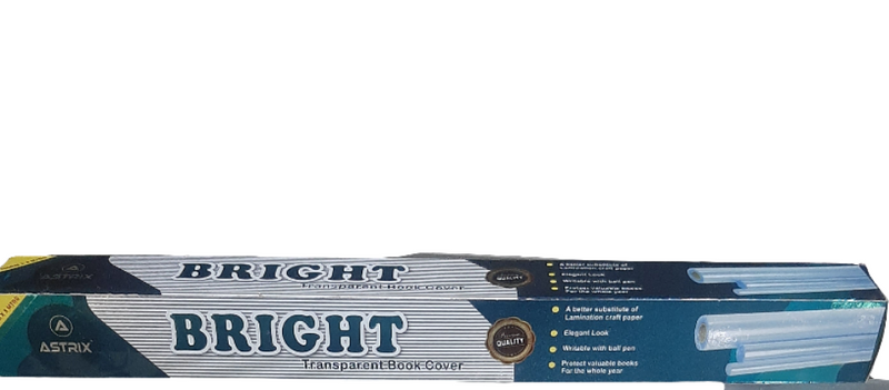 BOOK COVER TRNSPNT BRIGHT