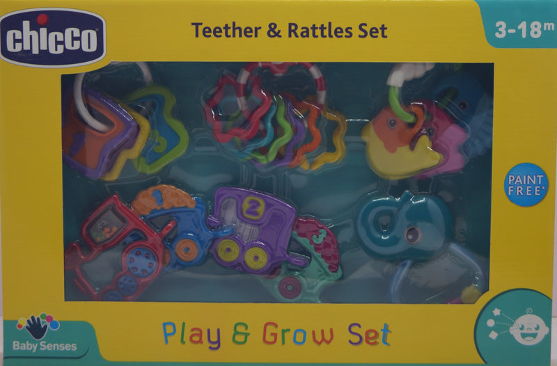 CHICCO PLAY& GROW SET TEETHERS & RATTLES