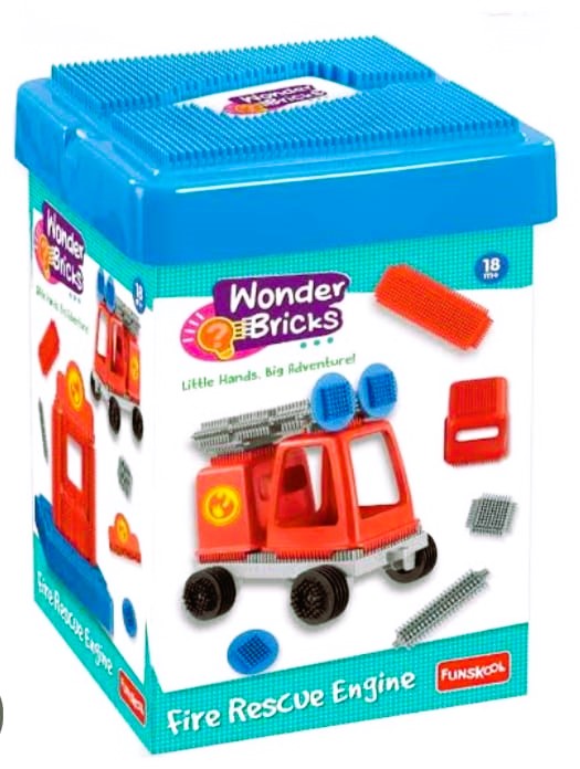 FUNSKOOL1771300 WONDER BRICKS FIRE RESCUE