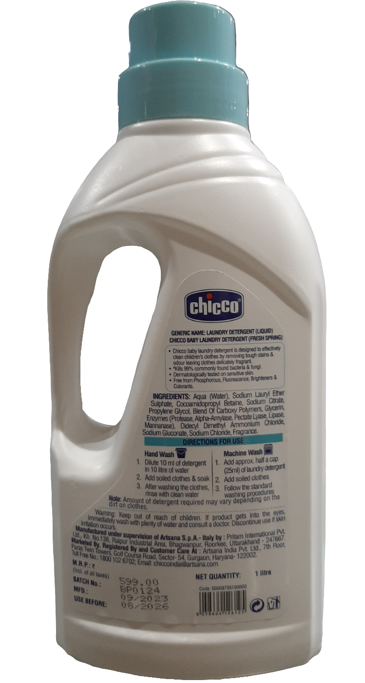 Chicco Baby Detergent 1000ml Fresh Spring