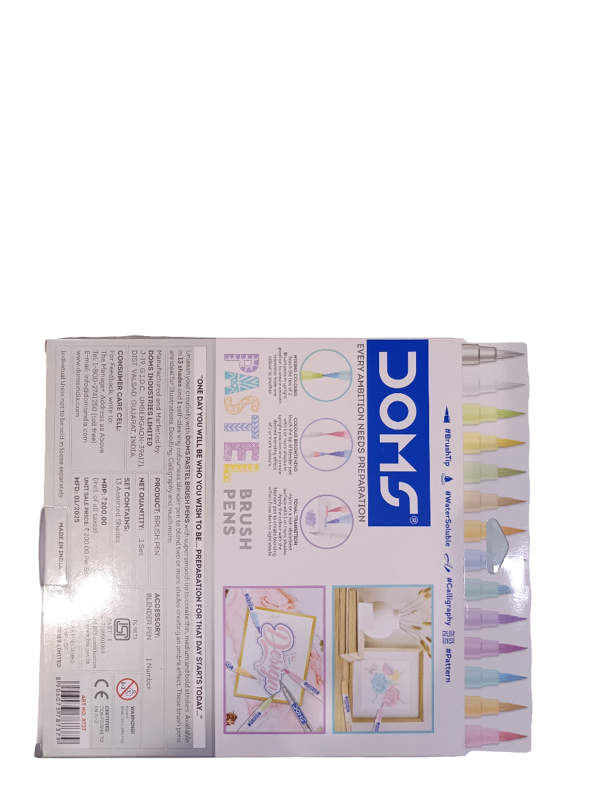 DOMS 8737  PASTEL BRUSH PEN 14 SHADE