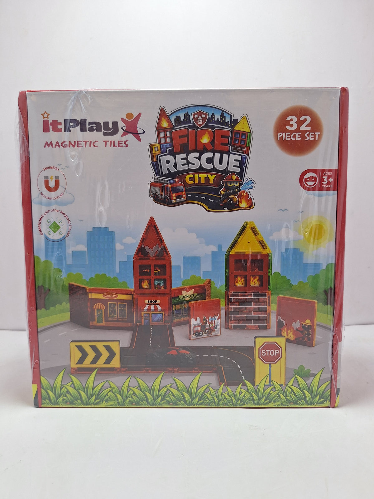 MAGNETIC TILES MT32 FIRE RESCUE CITY