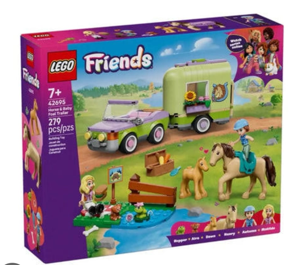 LEGO FRIENDS 42695 HORSE & BABY FOAL TRAILER 279 PCS