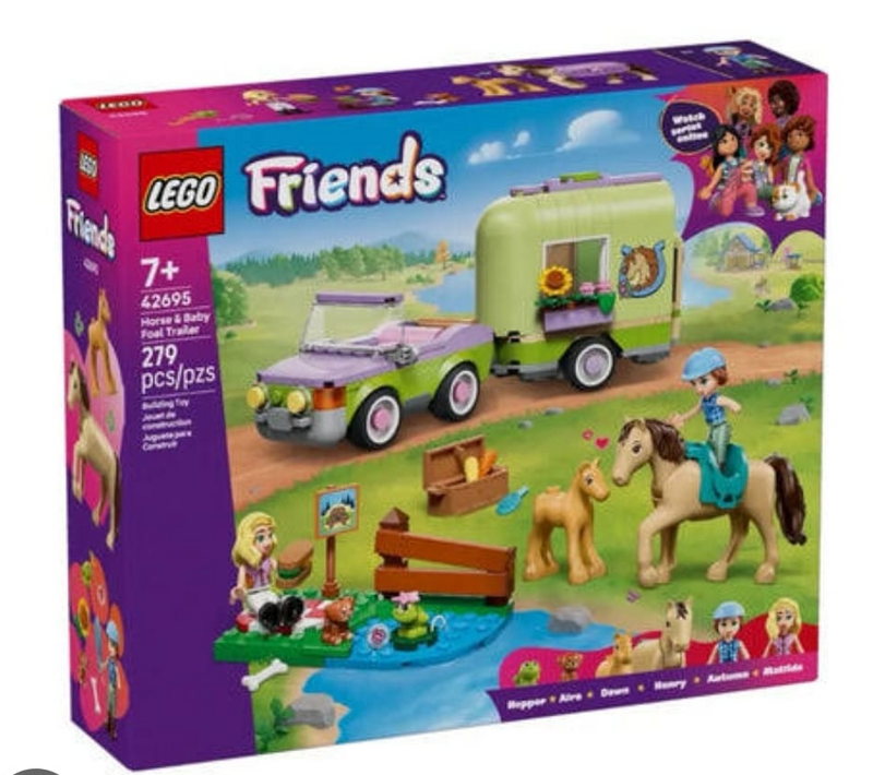LEGO FRIENDS 42695 HORSE & BABY FOAL TRAILER 279 PCS