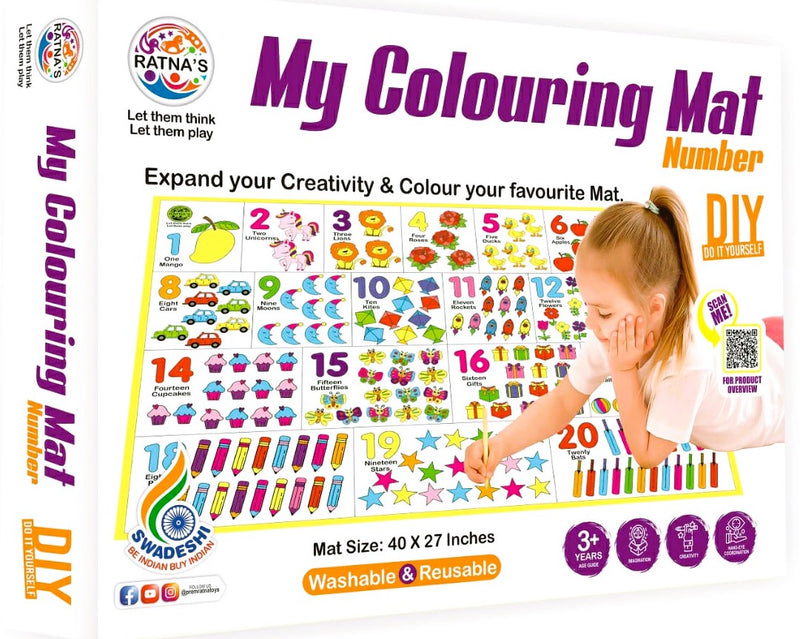 RATNA MY COLOURING MAT NUMBERS