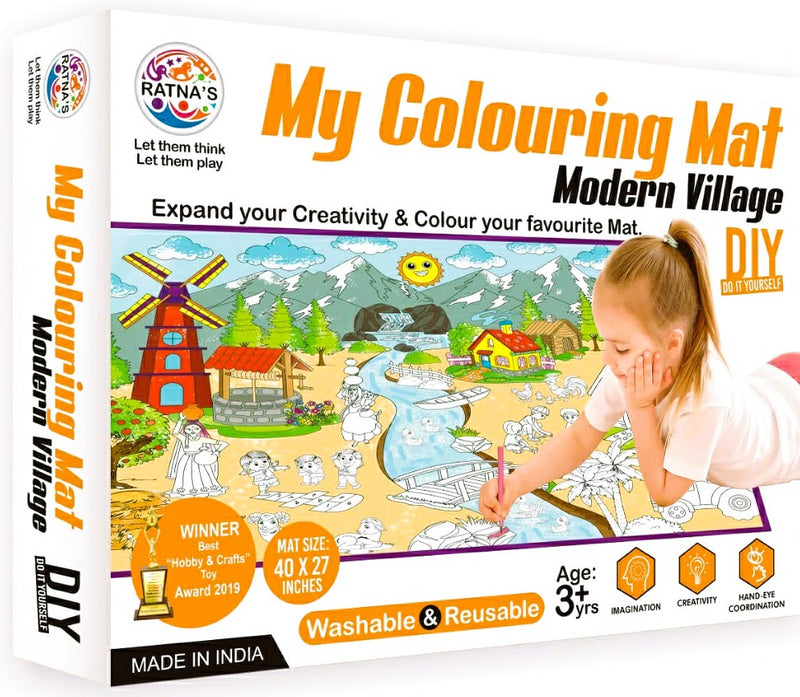 RATNA MY COLOURING MAT MODERN VILLAGE