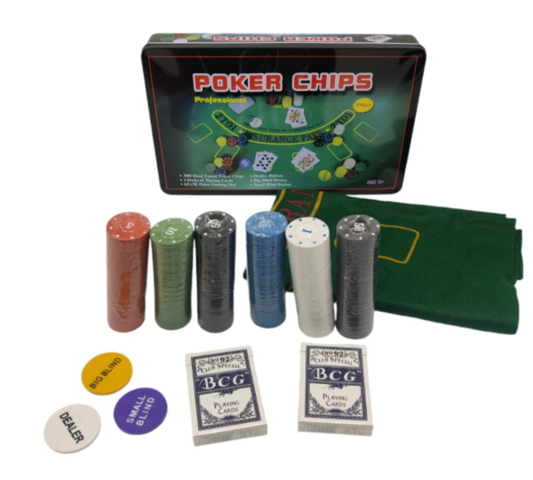 POKER 300 CHIPS GAME TIN