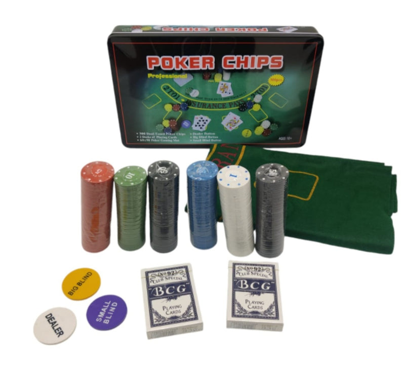 POKER 300 CHIPS GAME TIN
