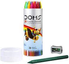 DOMS-7287 PLASTIC CRAYON 28PC
