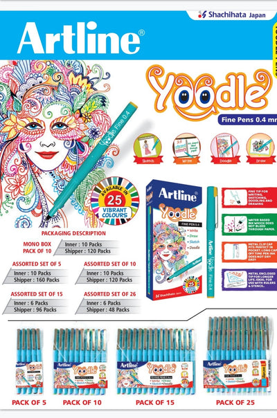 Artline Yoodle Pen 0.4mm 25pc