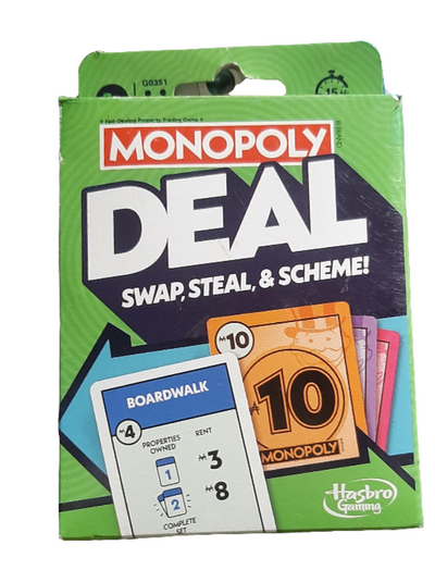 MONOPOLY DEAL G0351 SWAP,STEAL & SCHEME