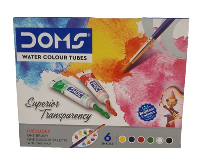 DOMS 8068 WATER COLOUR TUBES 6 SHADE