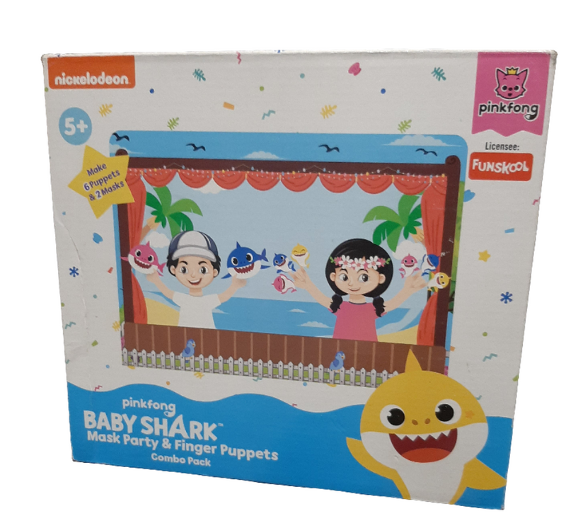 FUNSKOOL 9019700 BABY SHARK MASK PARTY & FINGER PUPPET