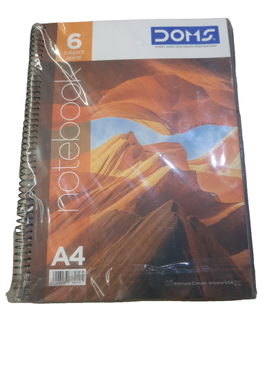 DOMS 6 SUBJECT 300PAGE SPIRAL DIARY