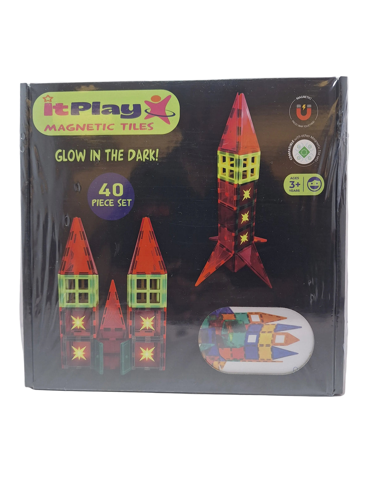 MAGNETIC TILES MT40 GLOW IN THE DARK