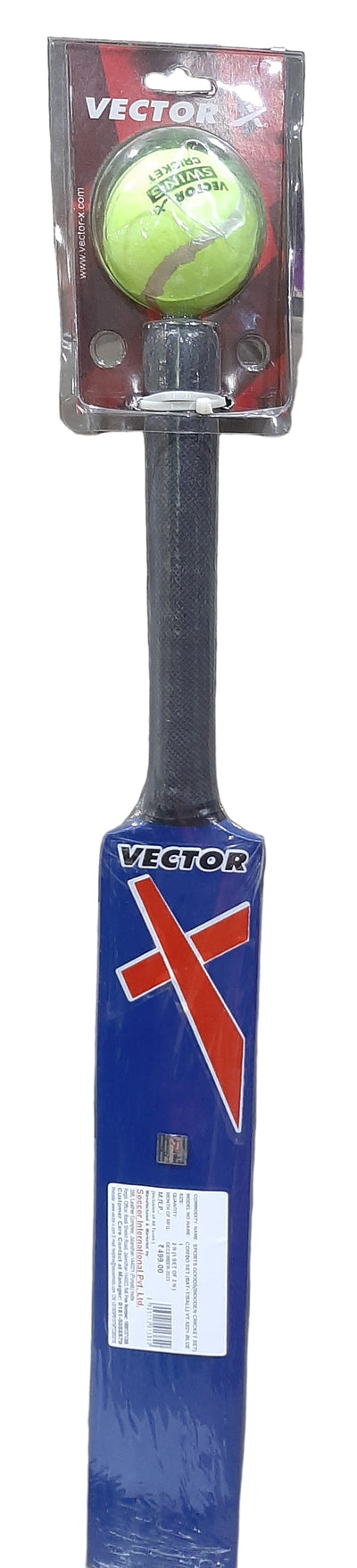 VECTOR X VT9221  WOODEN CRIKET BAT BALL BLUE SIZE1