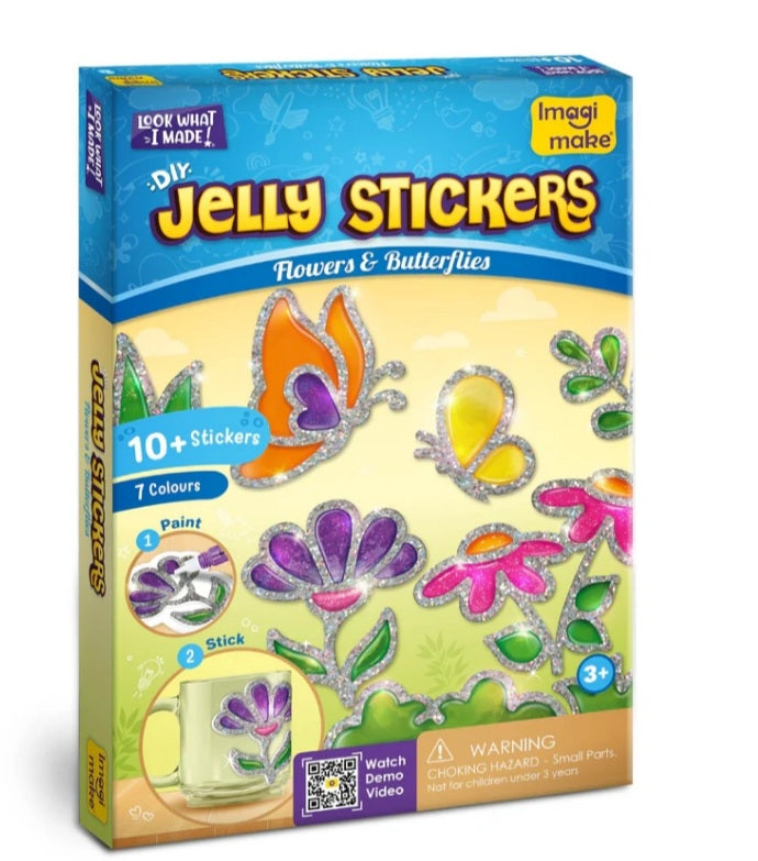 IMAGI MAKE WA07 JELLY FLOWER & BUTTERFLY STICKERS