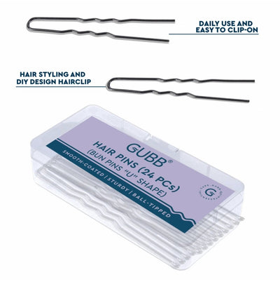 GUBB HAIR PINS U SHAPE 24PC
